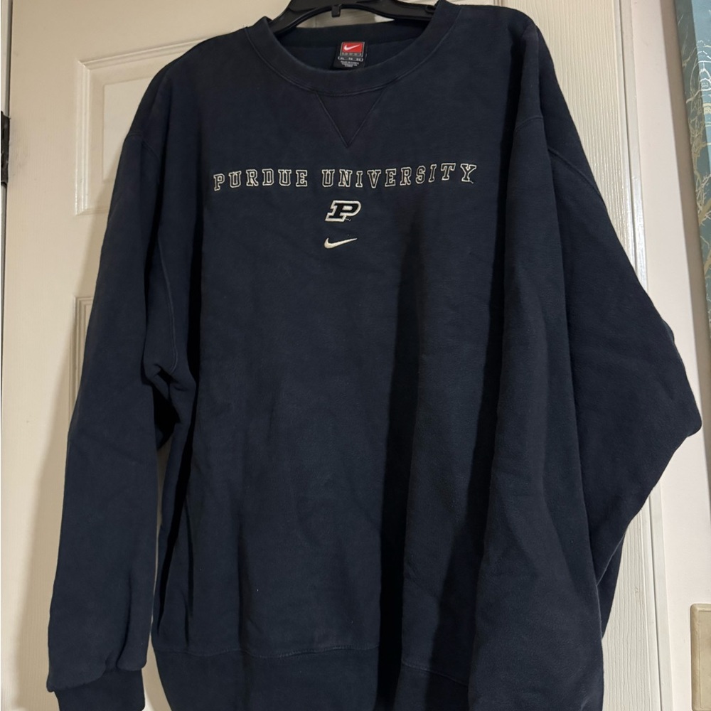 Nike Men's Black Purdue University Crewneck Sweater